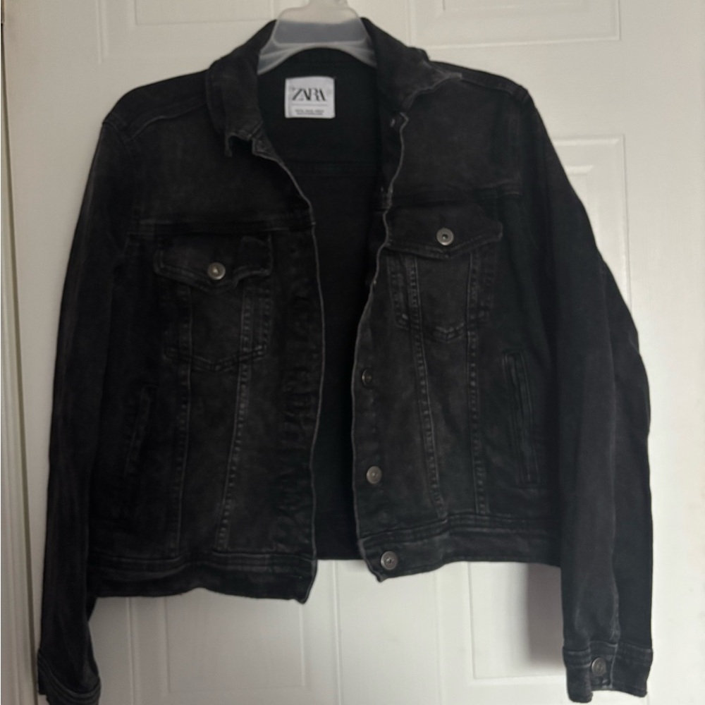 Zara Charcoal Denim Jacket